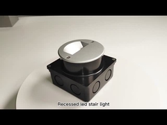 آلومینیوم در فضای باز LED نور مرحله ای IP65 دور پوشش مربع آستین دیوار پله