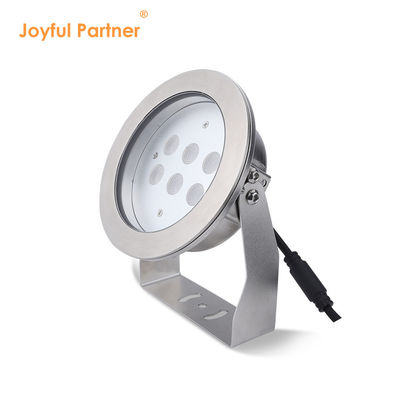چراغ زیر آب LED فولاد ضد زنگ 316L 24W RGBW IP68 با شیشه گرم