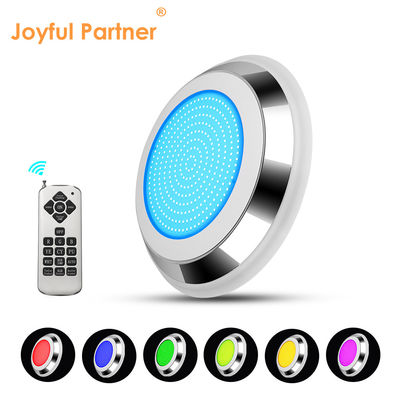 چراغ استخر شنا زیر آب AC12V فولاد ضد زنگ تغییر رنگ دیوار نصب شده RGB ø280 * 35mm