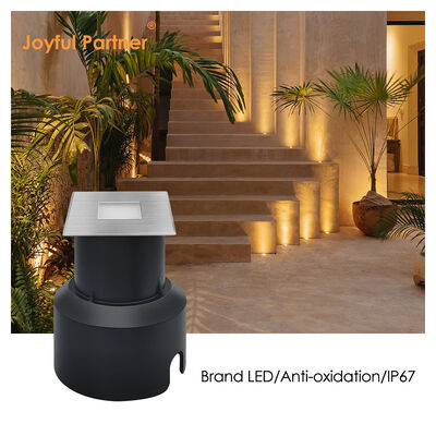 IP67 LED روشنایی زیرزمینی 1W 2W 3W مربع نوع SS پوشش شیشه ی یخ زده بدون لنز