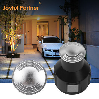 چراغ دفنی 3 وات با بدنه آلومینیومی، جنس بدنه آلومینیوم، روکش جلویی فولاد ضد زنگ 316، ولتاژ AC100-240 ولت، دمای رنگ 3000 کلوین، همراه با کابل 0.5 متری