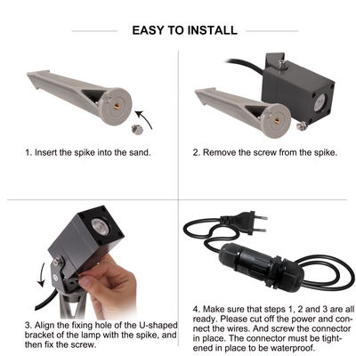 مربع درخت LED باغ نقطه نور ضد آب IP65 آلومینیوم لامپ چمن بیرونی با گواهینامه CE