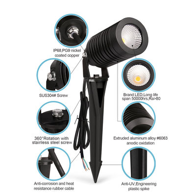 چراغ های چشم انداز بیرونی ضد آب LED IP66 14W COB چراغ های باغ