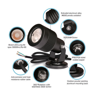 IP66 COB آبپاش در خارج از خانه چراغ های ولتاژ پایین چراغ های چمن آویز داخل باغ