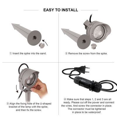 IP65 12V DC Dimming Decorative LED Spotlight لامپ منظره بیرونی آلومینیومی