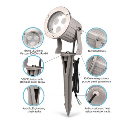 RGB رنگارنگ چشم انداز در فضای باز درخت چراغ های نقطه ای ضد آب 9W باغ LED چراغ فلود