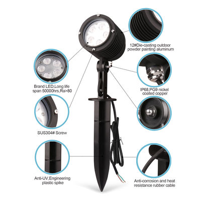 24VDC در فضای باز LED باغ نقطه نور 5W 10W 15W ولتاژ پایین LED نقطه نور