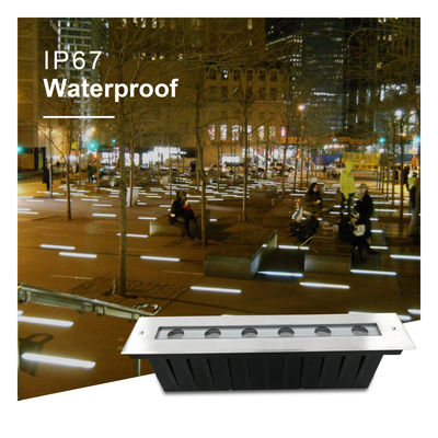 چراغ زیرزمینی LED سفید گرم SUS 316 6W 12W روشنایی خطی باغ