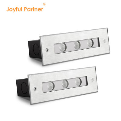 چراغ زیرزمینی ضد آب دفن شده DC24V 3X1W LED تک رنگ CREE / OSRAM LED