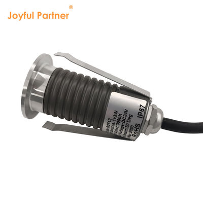 چراغ زیرزمینی مینی IP67 ضد آب تک رنگ 3000K استیل ضد زنگ 1W 3W نصب توکار