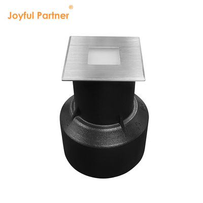 IP67 LED روشنایی زیرزمینی 1W 2W 3W مربع نوع SS پوشش شیشه ی یخ زده بدون لنز