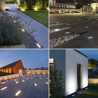 LED خطی در زیر زمین نور 12W DMX512 فولاد ضد زنگ پوشش جلویی کف متراکم