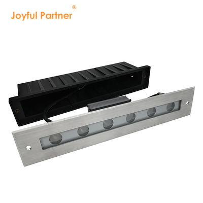 IP67 ضد آب خطی زیرزمینی نور SS پوشش گرم سفید 12W DMX512 پوشش جلو فولاد ضد زنگ