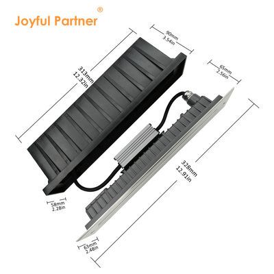 IP67 ضد آب خطی زیرزمینی نور SS پوشش گرم سفید 12W DMX512 پوشش جلو فولاد ضد زنگ