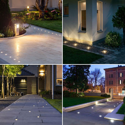 لامپ های زیرزمینی LED فولاد ضد زنگ 1W 2W AC/DC 2700K-6000K DIA38MM با شیشه ی یخ زده