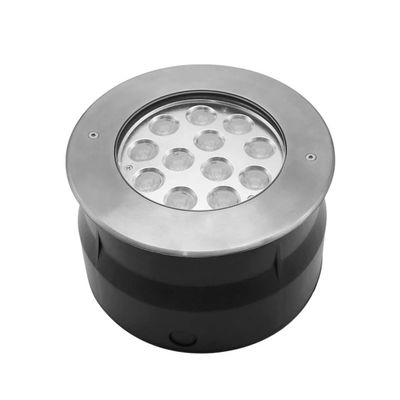 IP67 چراغ زیرزمینی LED 12W 24W 36W DIA185MM RGB3in1 3000K سفید گرم برای باغ پارک پلازا