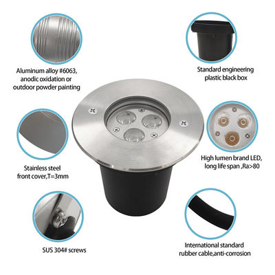 چراغ پارکینگ زیرزمینی IP67 3W 6W 9W زیرزمینی چراغ مسیر جانبی