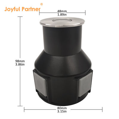 چراغ عرشه گرد توکار 3 وات IP67 با پوشش جلویی استیل ضد زنگ 316، قطر 55 میلی‌متر، DC24V