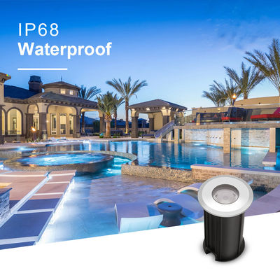 1W IP68 ضد آب چراغ زیر آب 316SS 12V 24V چراغ LED استخر 2700k - 6500k