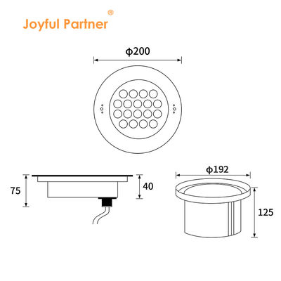 316 فولاد ضد زنگ RGBW چراغ زیر آب 4 در 1 40W DC24V چراغ های LED استخر شنا