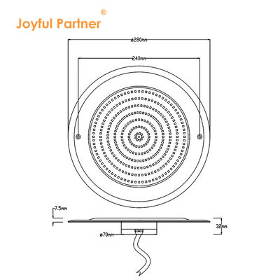 IP68 LED PAR56 Pool Light RGB تغییر رنگ 12VDC AC 35W DIA 280mm SMD2835 432pcs با بسته رنگی