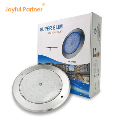 ضد آب PAR56 LED Pool Light 316 SS ABS خانه Ultra Thin 7.5mm رزین پر شده دیوار نصب شده 230MM 18W 25W DC AC12V