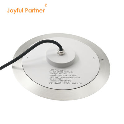 ضد آب PAR56 LED Pool Light 316 SS ABS خانه Ultra Thin 7.5mm رزین پر شده دیوار نصب شده 230MM 18W 25W DC AC12V
