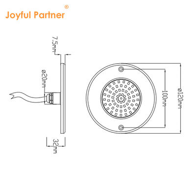 6W LED PAR56 Pool Light Ultra Thin PC مواد دیواری نصب شده برای استخر شنا