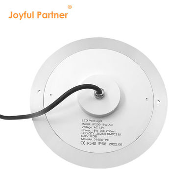 چراغ استخر شنا RGB IP68 DC12V 18W 25W 35W LED DIA230MM SMD2835 324pcs