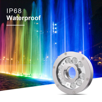 18 وات RGB LED فواره نور استخر DMX کنترل ضد آب IP68 نور زیر آب