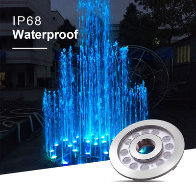 چراغ حلقه فواره LED IP68 24W فولاد ضد زنگ