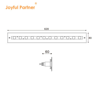 SS316L چراغ خطی زیر آب 3000K 4000K 6000K IP68 چراغ دیواری LED