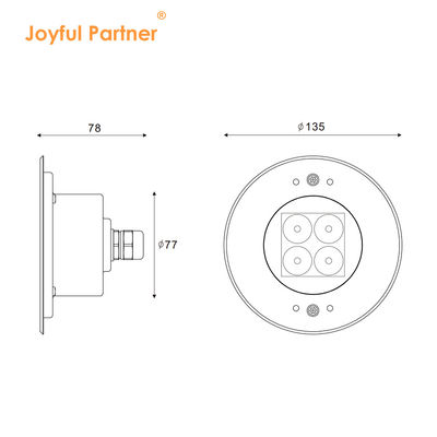 چراغ زیر آب استخر شنا LED 316 فولاد ضد زنگ 2700K - 6500K CEM تایید شده
