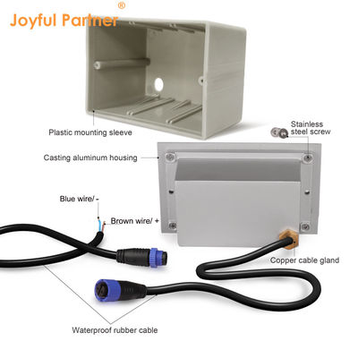 مربع IP65 LED دیوار روشن 12V 24V گرم سفید LED چراغ دیوار پله