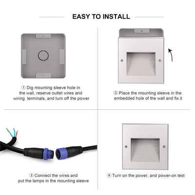 چراغ دیواری LED کم ولتاژ در فضای باز IP65 ضد آب LED چراغ پله