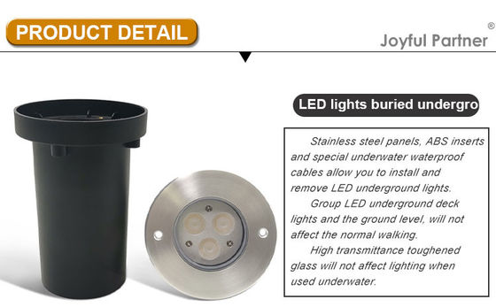 چراغ زیرزمینی LED 3W 6W 9W RGB تغییر رنگ فرورفته نصب شده سطح انرژی A