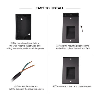 SMD 6W LED روشنایی دیوار IP65 چراغ کف دفن شده در فضای باز چراغ های LED قدم