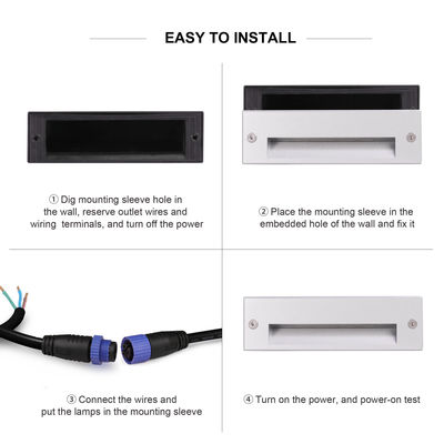 مستطیل دفن شده چراغ های دیواری LED 220VAC 5W چراغ های راهرو LED سفید گرم