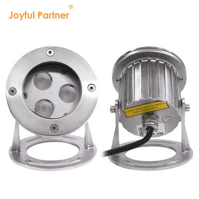 چراغ نقطه ای زیر آب LED RGB IP68 استیل ضد زنگ 316L DC24v 3*2w LED سفید گرم با پایه نصب