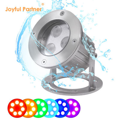 IP68 RGB فواره LED چراغ زیر آب فولاد ضد زنگ LED فواره نور نقطه