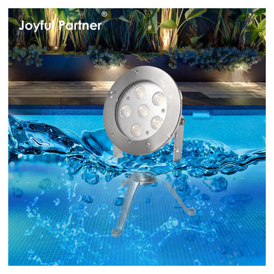 چراغ نقطه ای زیر آب LED استیل ضد زنگ 316 RGB دارای گواهینامه CE RoHS با سه پایه