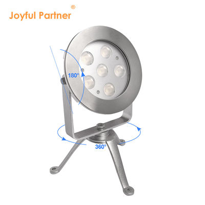 RGBW LED Underwater Spot Light 24V DC فولاد ضد زنگ 316 DMX512 کنترل کننده