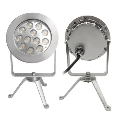 چراغ نقطه ای زیر آب LED IP68 12W 24W DMX کنترل 316SS RGBW 12/24VDC با دوام برای استخر باغ/هتل