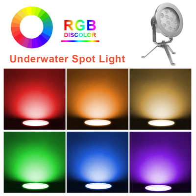 چراغ زیر آب RGBW LED DMX کنترل فولاد ضد زنگ چراغ زیر آب