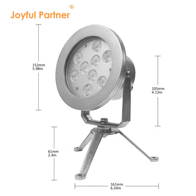 رنگارنگ RGBW آب چشمه چراغ LED DMX کنترل فولاد ضد زنگ زیر آب نور