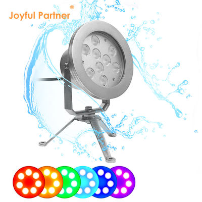 رنگارنگ RGBW آب چشمه چراغ LED DMX کنترل فولاد ضد زنگ زیر آب نور