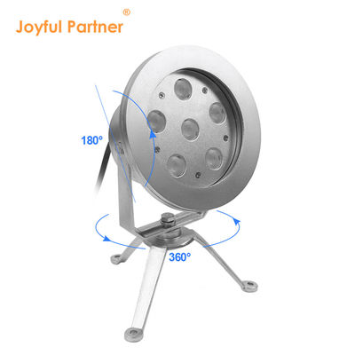 چراغ فواره ای ال ای دی 6 * 2W RGB DMX فولاد ضد زنگ316 بدن DC12V/24V IP68 برای استخر های شنا