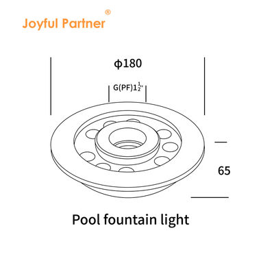 IP68 LED فواره نور 36W فولاد ضد زنگ 3 در 1 RGB نور زیر آب