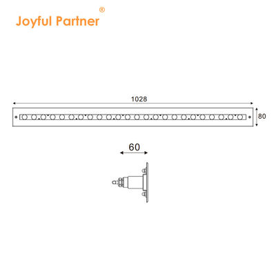 چراغ خطی IP68 در فضای باز ضد آب فولاد ضد زنگ DMX512 RGB + 3000k نور زیر آب