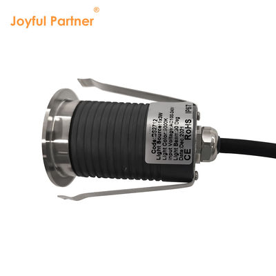 لامپ های زیرزمینی LED فولاد ضد زنگ 1W 2W AC/DC 2700K-6000K DIA38MM با شیشه ی یخ زده